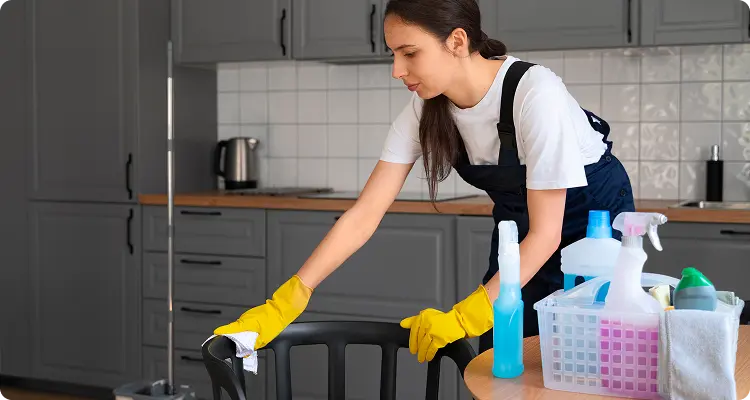 medium shot woman cleaning home 1