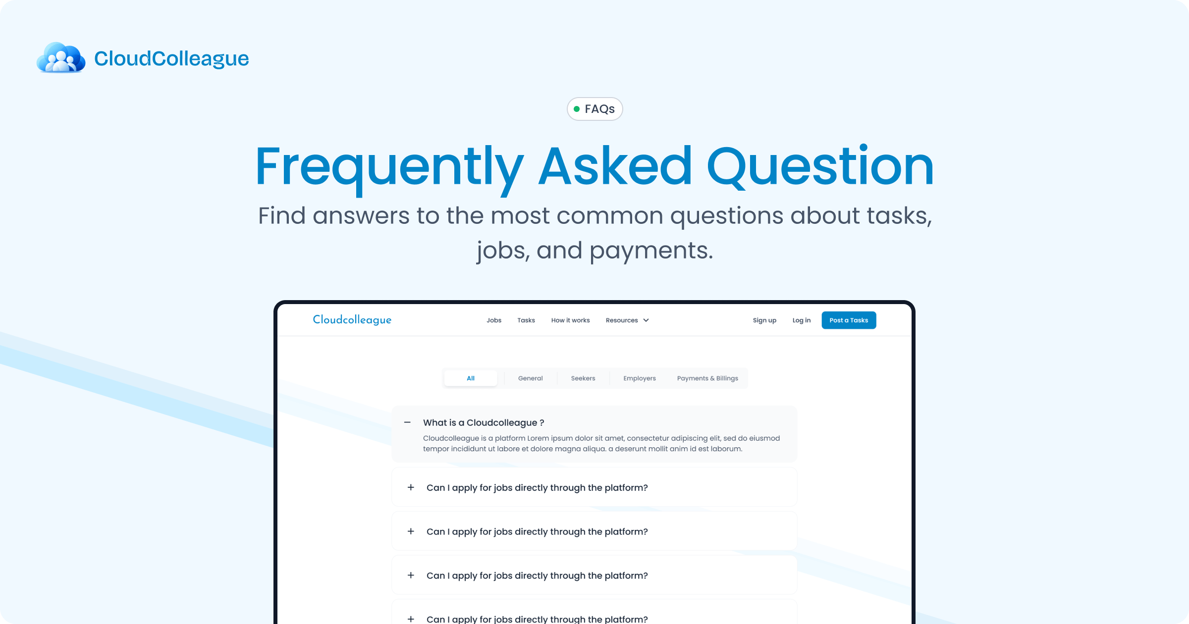 CloudColleague FAQs | Jobs, Tasks and Account Help