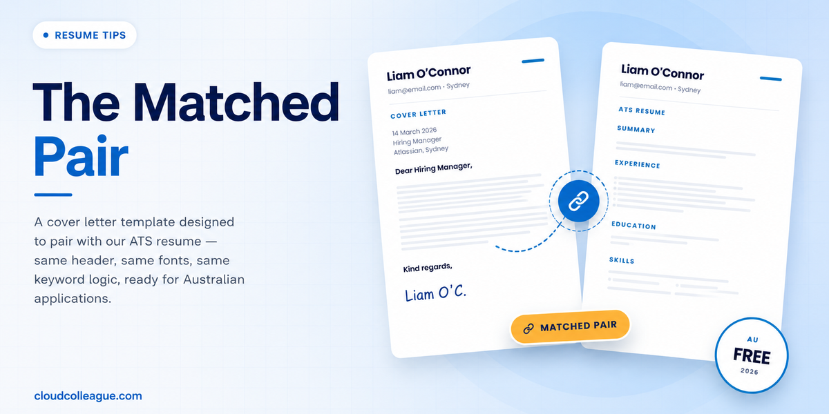 Cover letter template for ATS resume