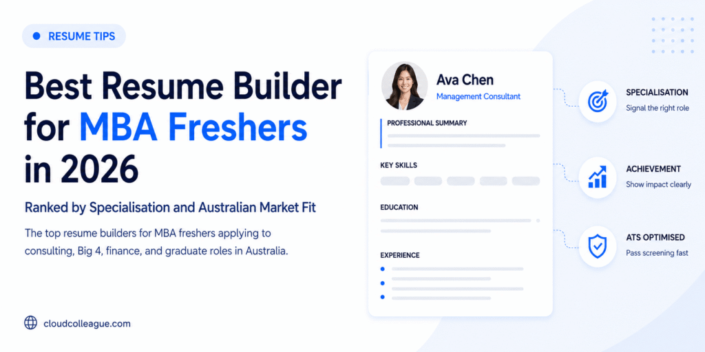 Best resume builder for MBA freshers