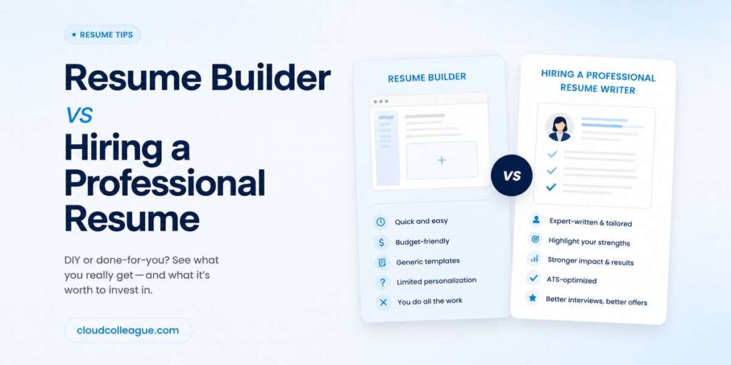 resume builder vs resume writer