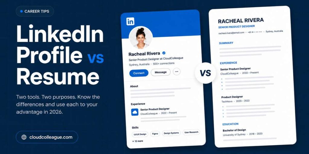 linkedIn profile vs resume