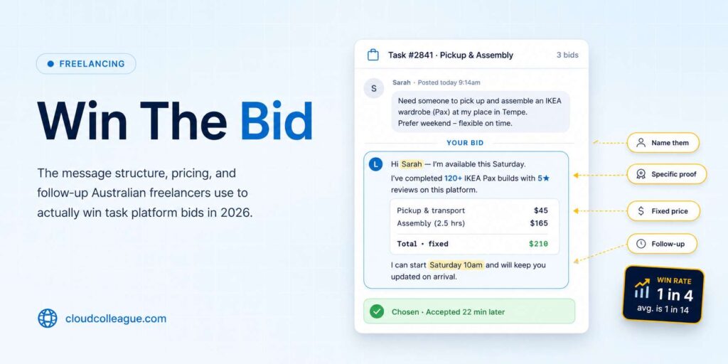 how to bid on tasks Australia
