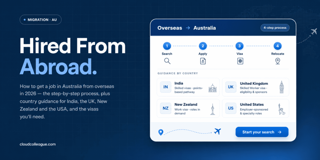how to get a job in Australia from overseas