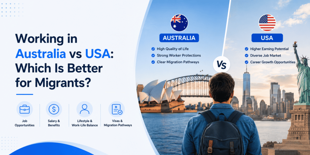 working in Australia vs USA